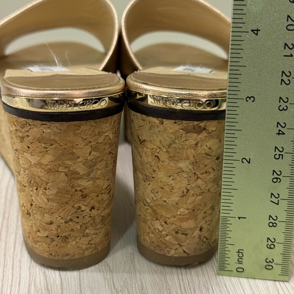 JIMMY CHOO CORK WEDGE SANDALS - Picture 6 of 7